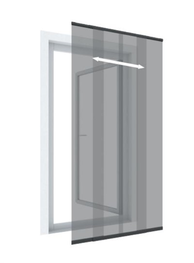 Telescopisch vliegenhordeurgordijn